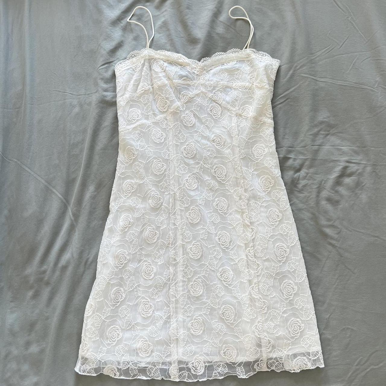 Princess Polly Isebel White/Cream Lace Mini Dress -... - Depop