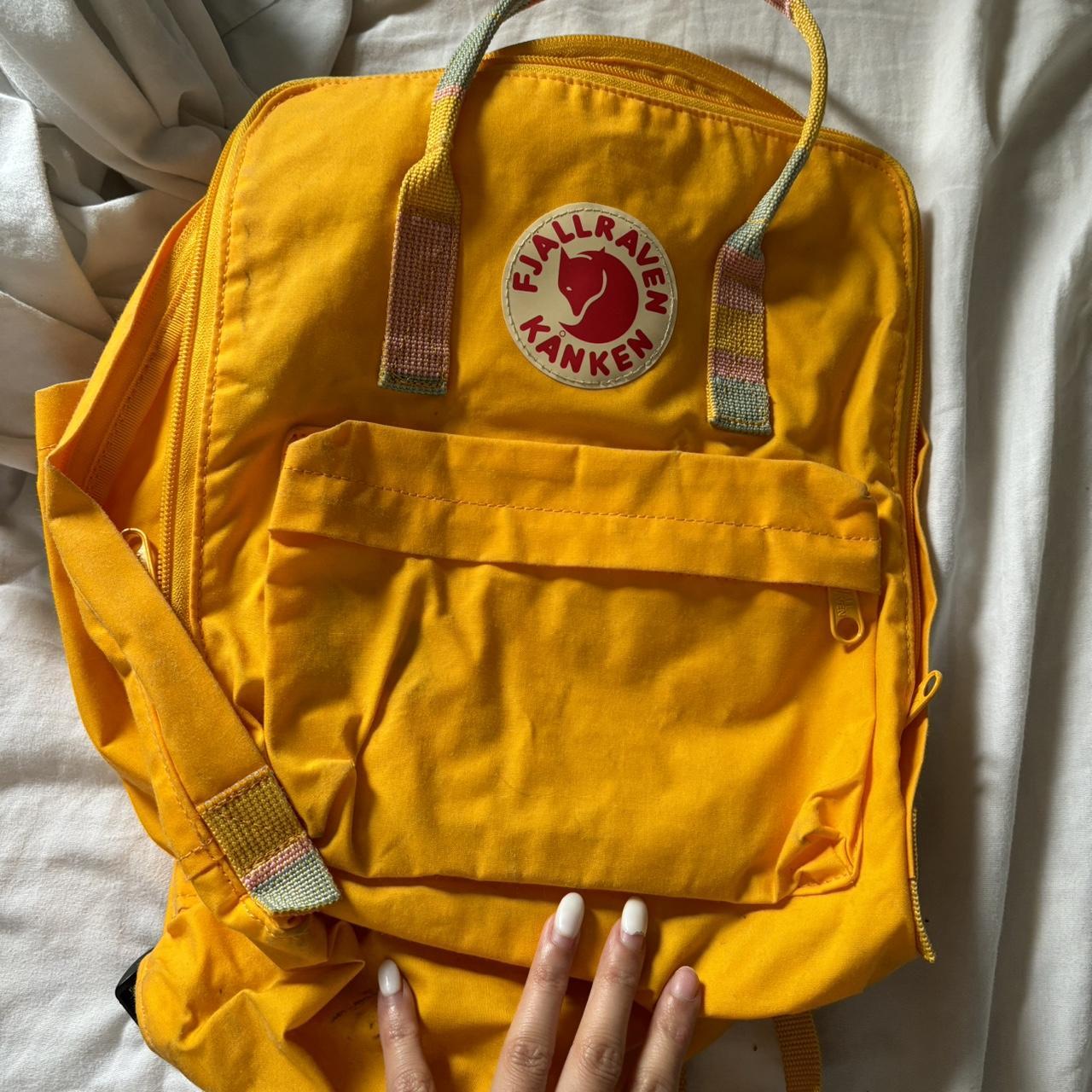 fjallraven kanken yellow bag