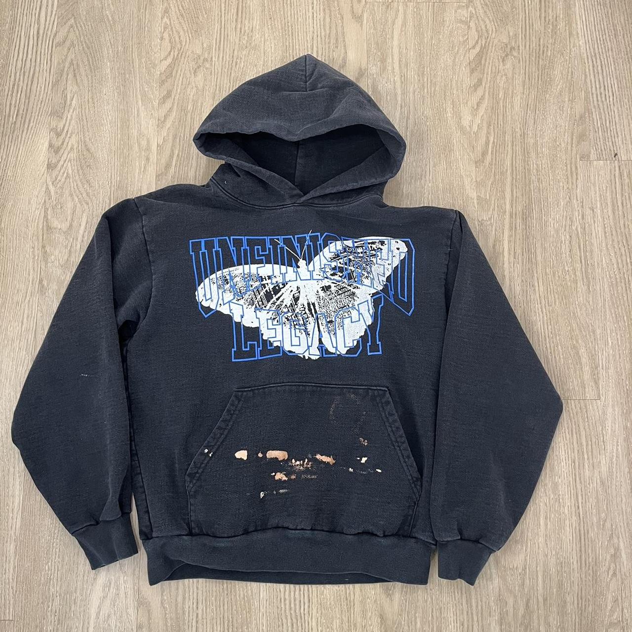 vintage y2k butterfly hoodie no tag fits mens small... - Depop