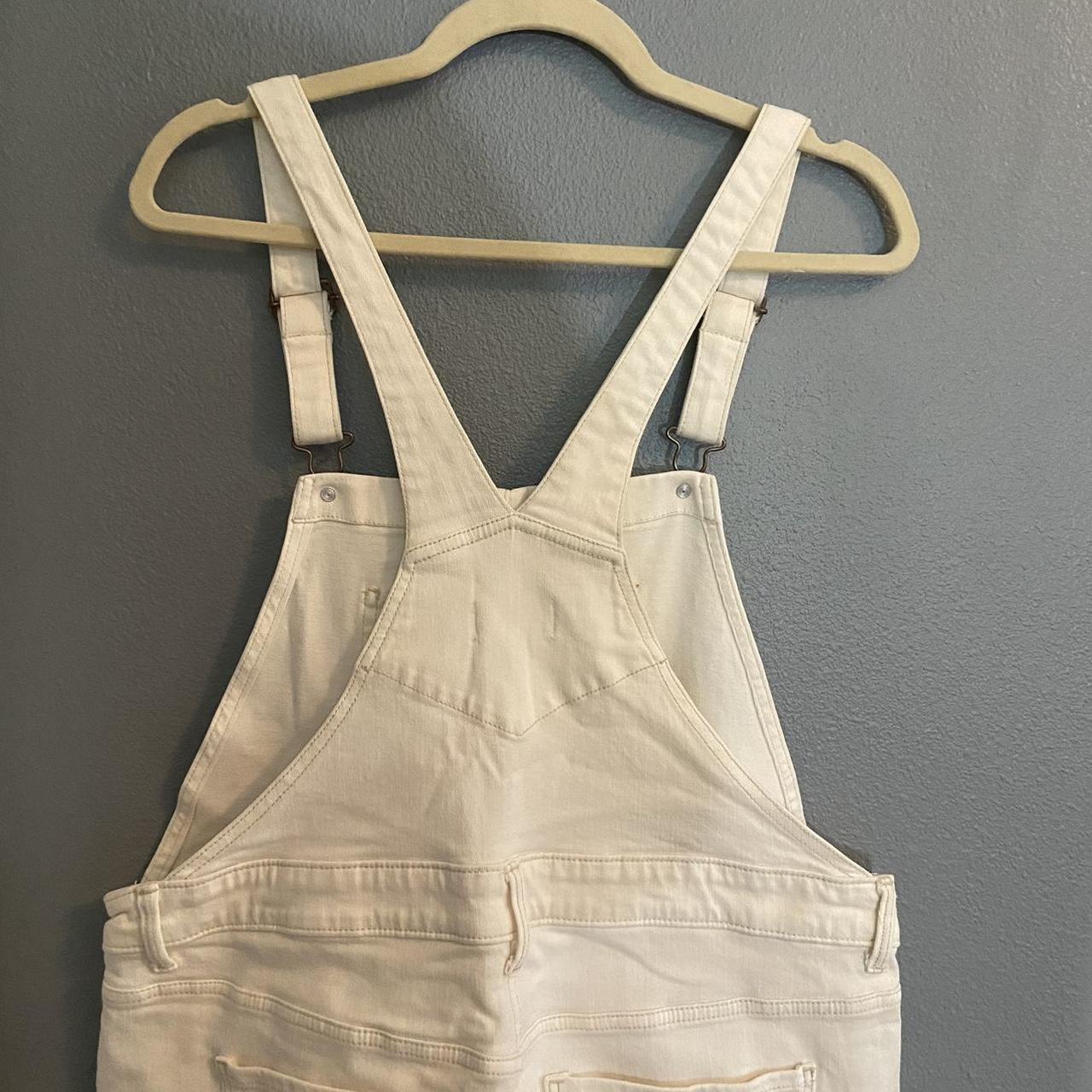 vintage old navy white cream baggy fit overalls size... Depop