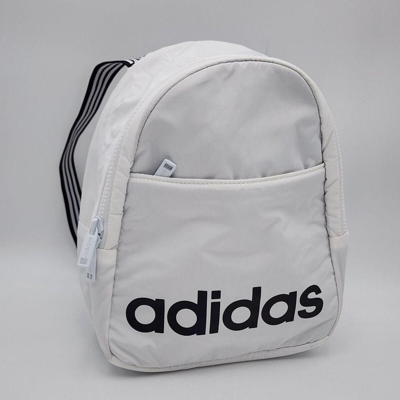 Adidas Unisex Core Polyester Mini Backpack White. Depop