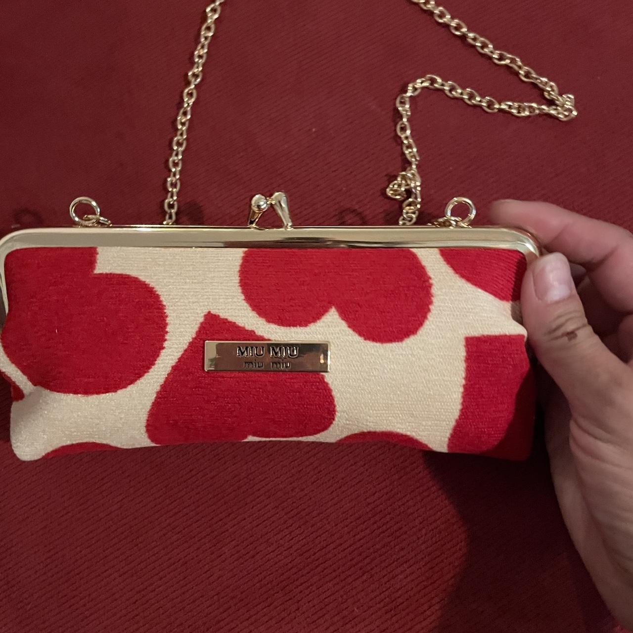 Miu Miu Women's Bag - Red/Pink – Miu Miu red hear… - image 3