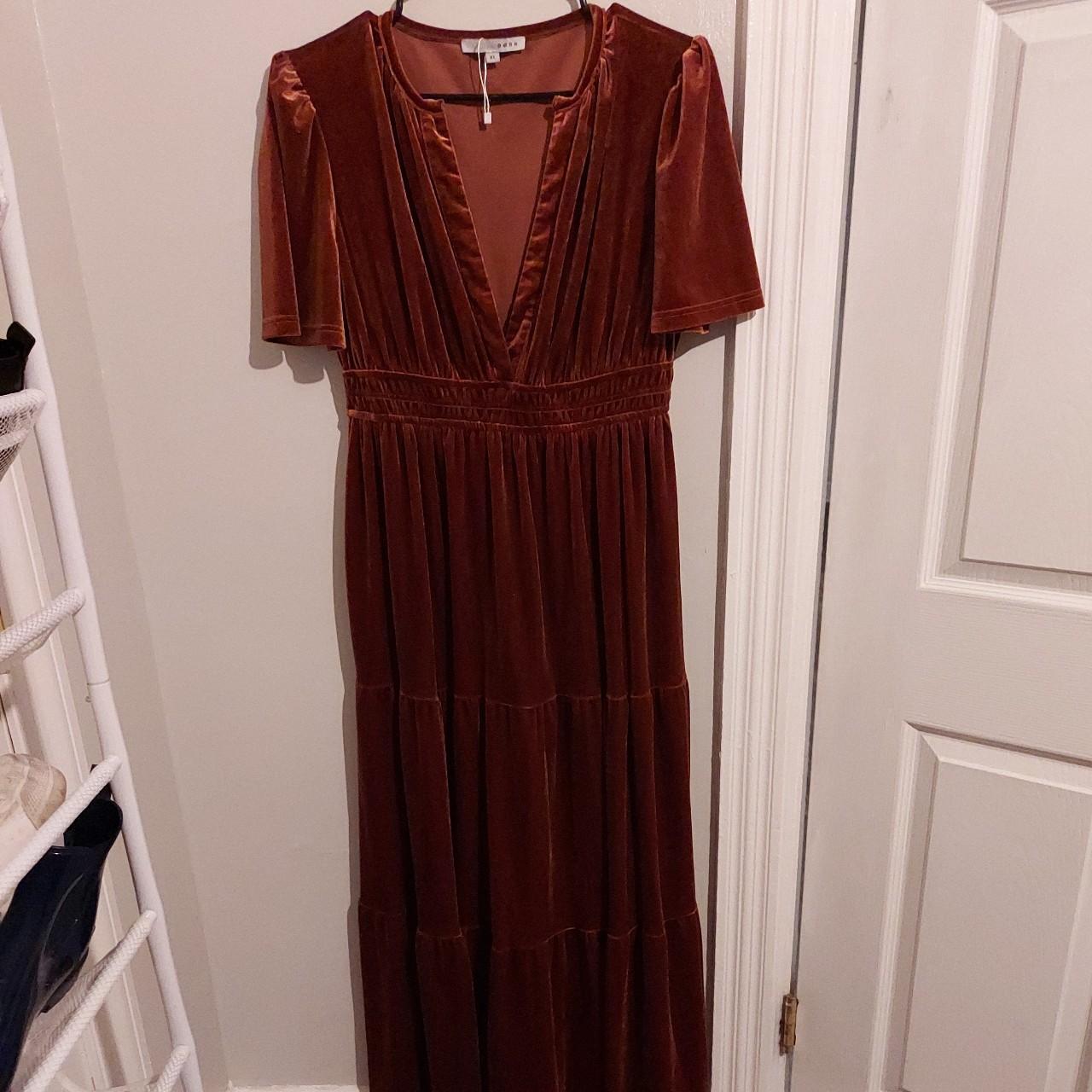 Velvet Maxi Dress from Baltic Barn , $90 new... - Depop