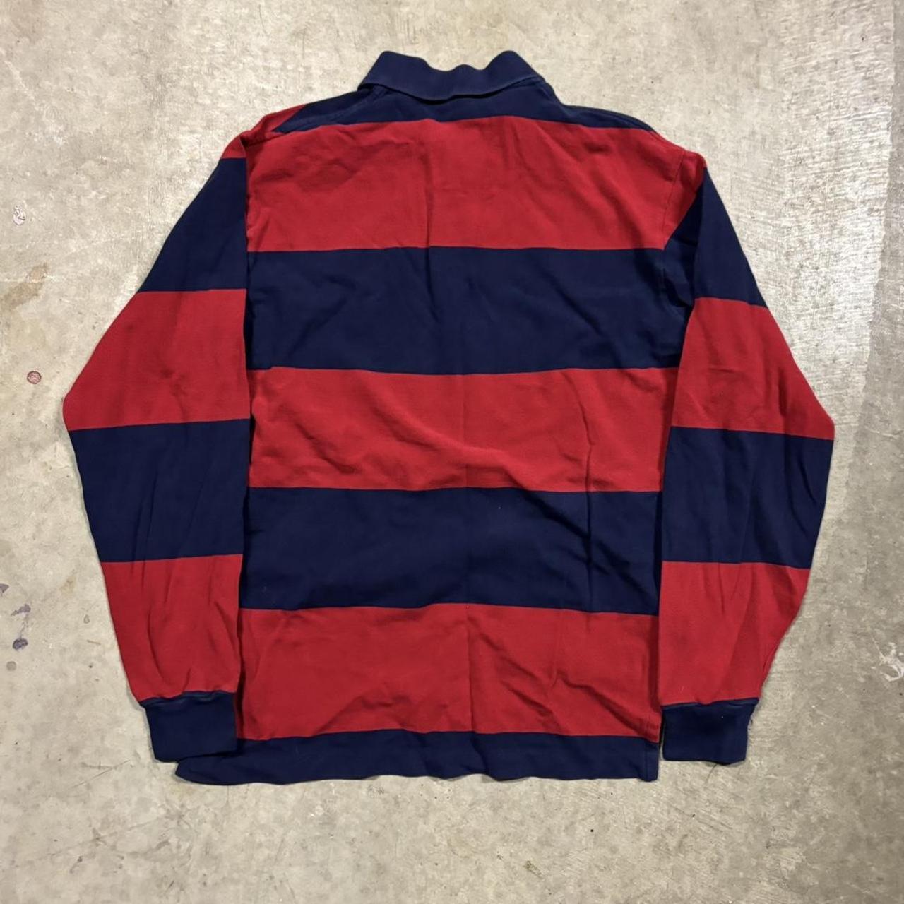 Red And Navy Striped Polo Ralph Lauren Long Sleeve Depop