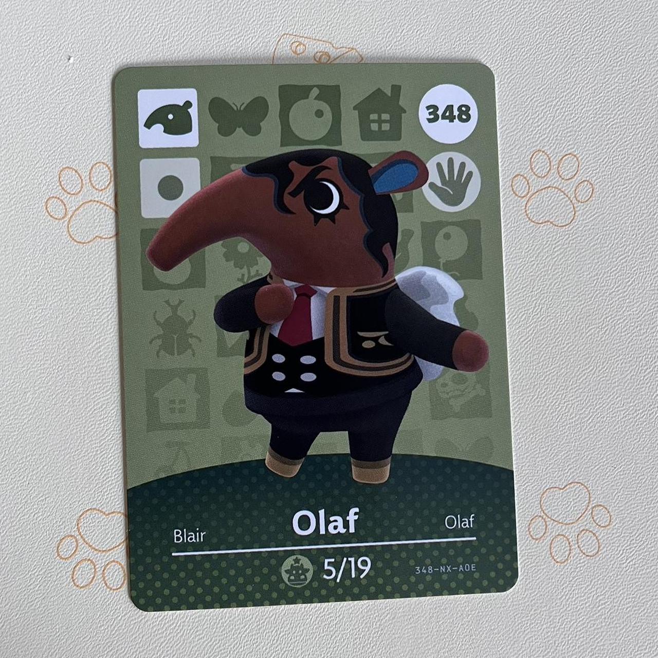 Carte Amiibo Animal Crossing 348 Blair / Olaf [EUR] Série 4 Near - Foto 8