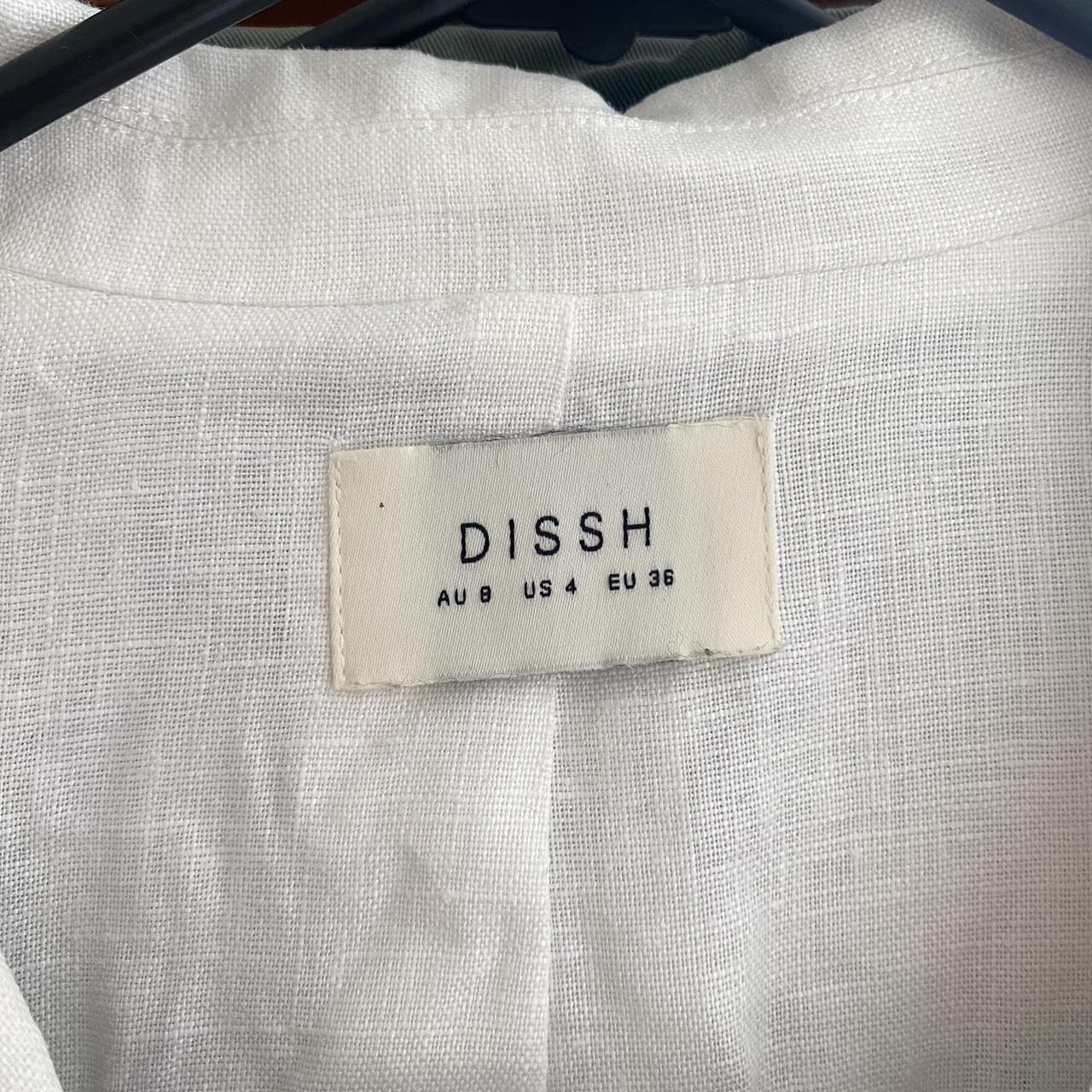 Dissh white linen blazer Size 8 AUS Worn to two... - Depop