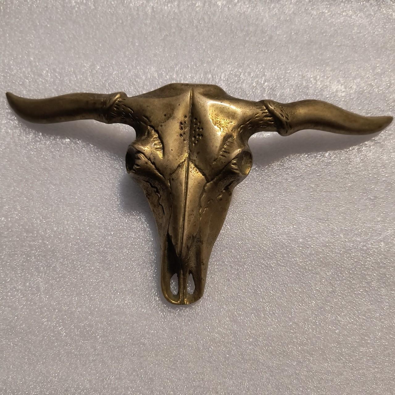 Brass Longhorn Skull Belt Buckle Brass Longhorn Skull Belt Buckle
