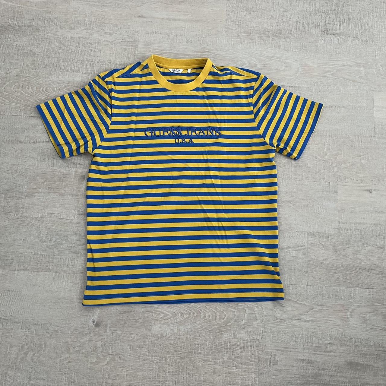 Guess x ASAP ROCKY yellow blue T shirt L Approx. Depop