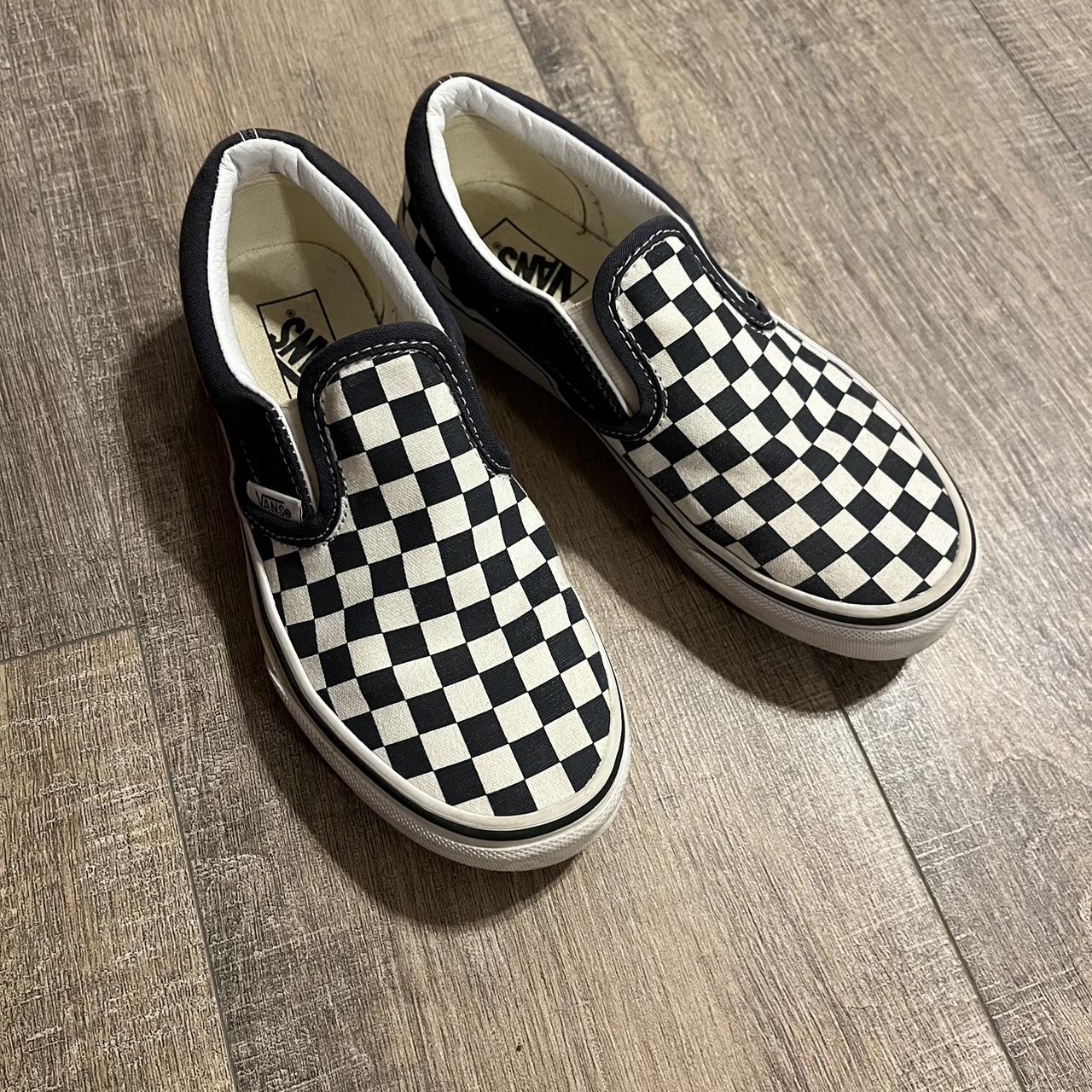 Navy checkered vans best sale