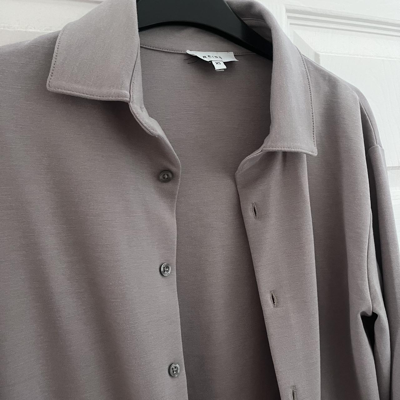 Reiss overshirt in beige lovely material Size xs... - Depop