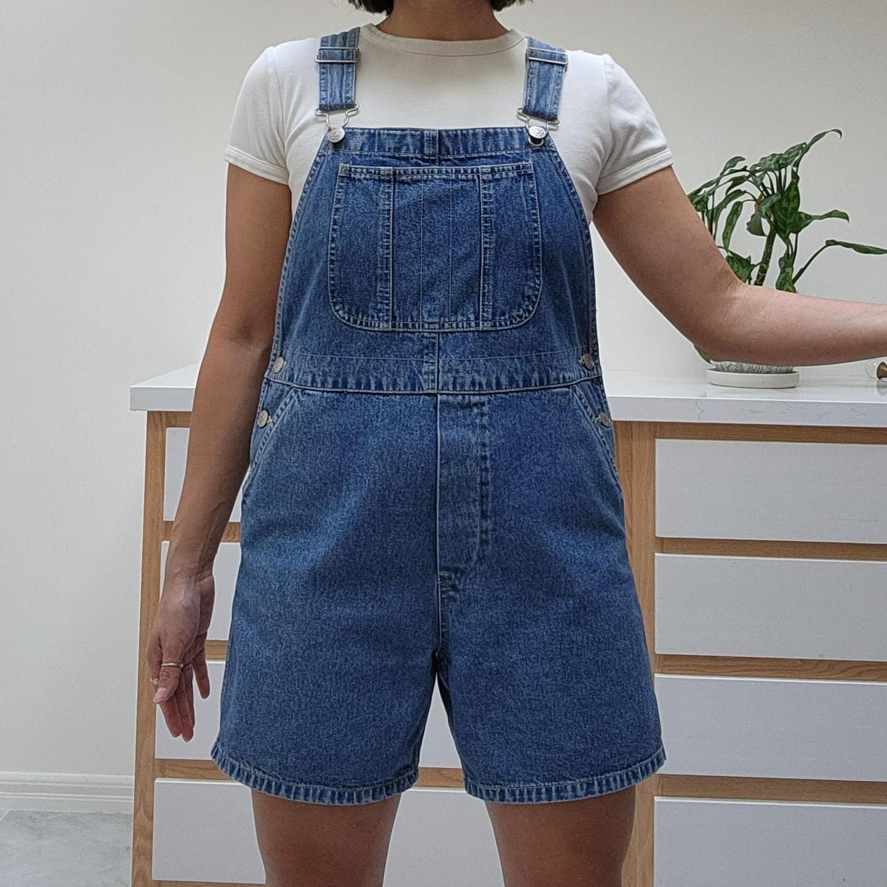 Y2K denim overalls by, GAP. Dated Fall 01' carpenter... Depop