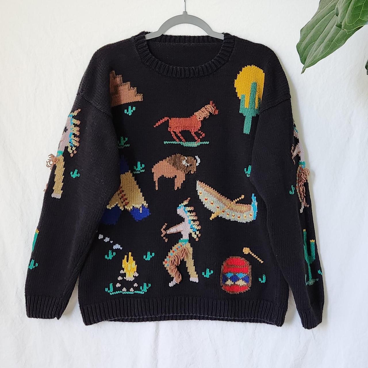 Vintage Native Desert knit sweater. The knitting is...