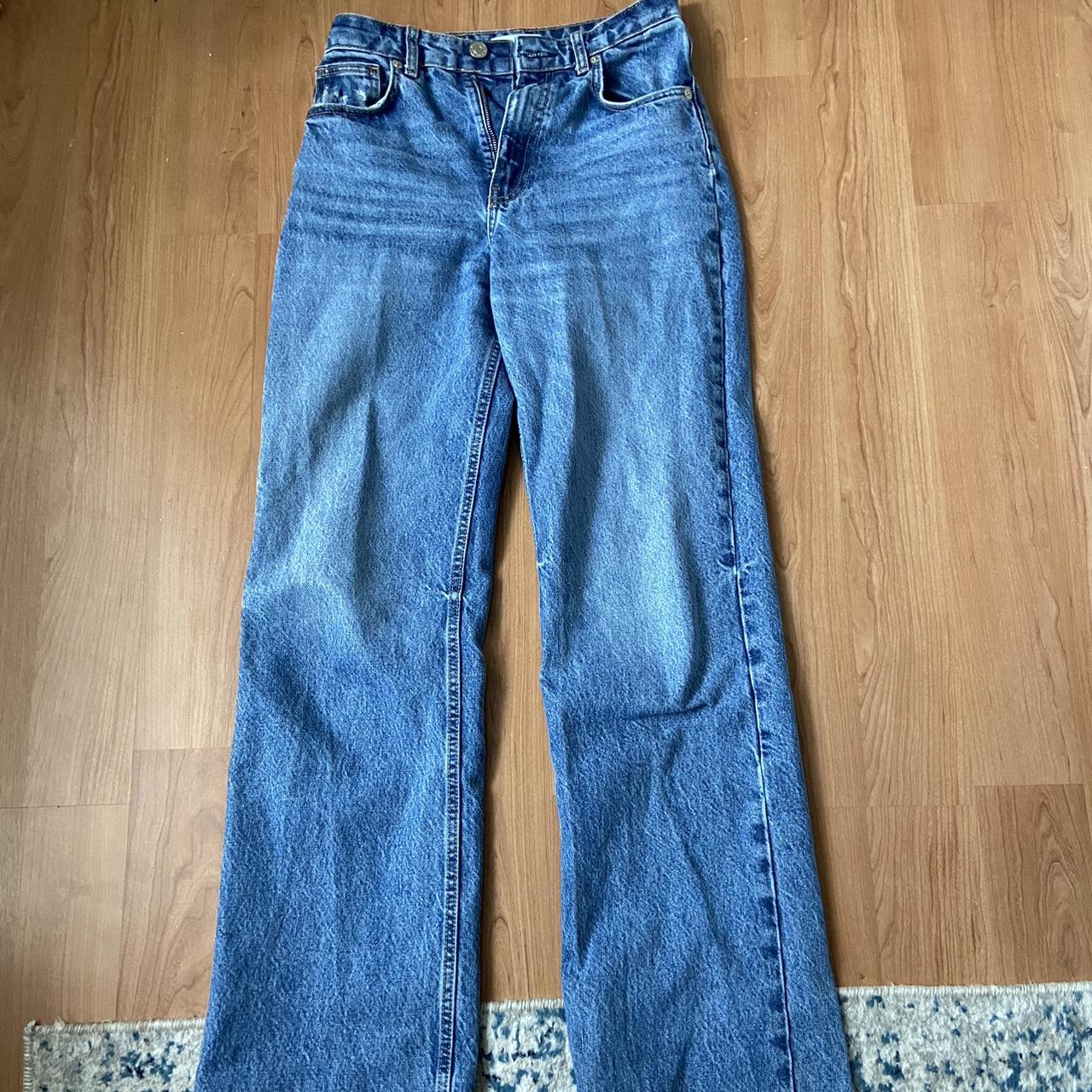 zara full length high waisted jeans 90smodels 90s Depop