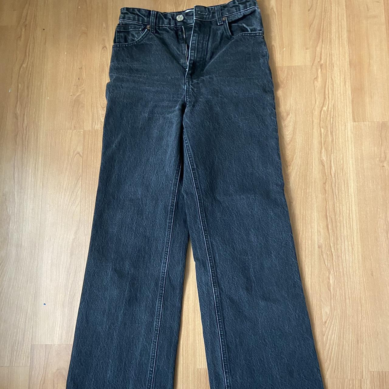 zara full length black jeans 90s Depop