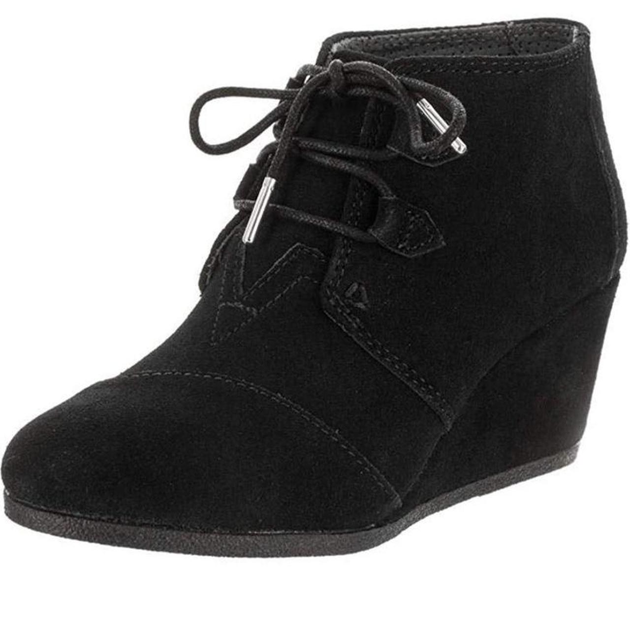 toms black suede booties
