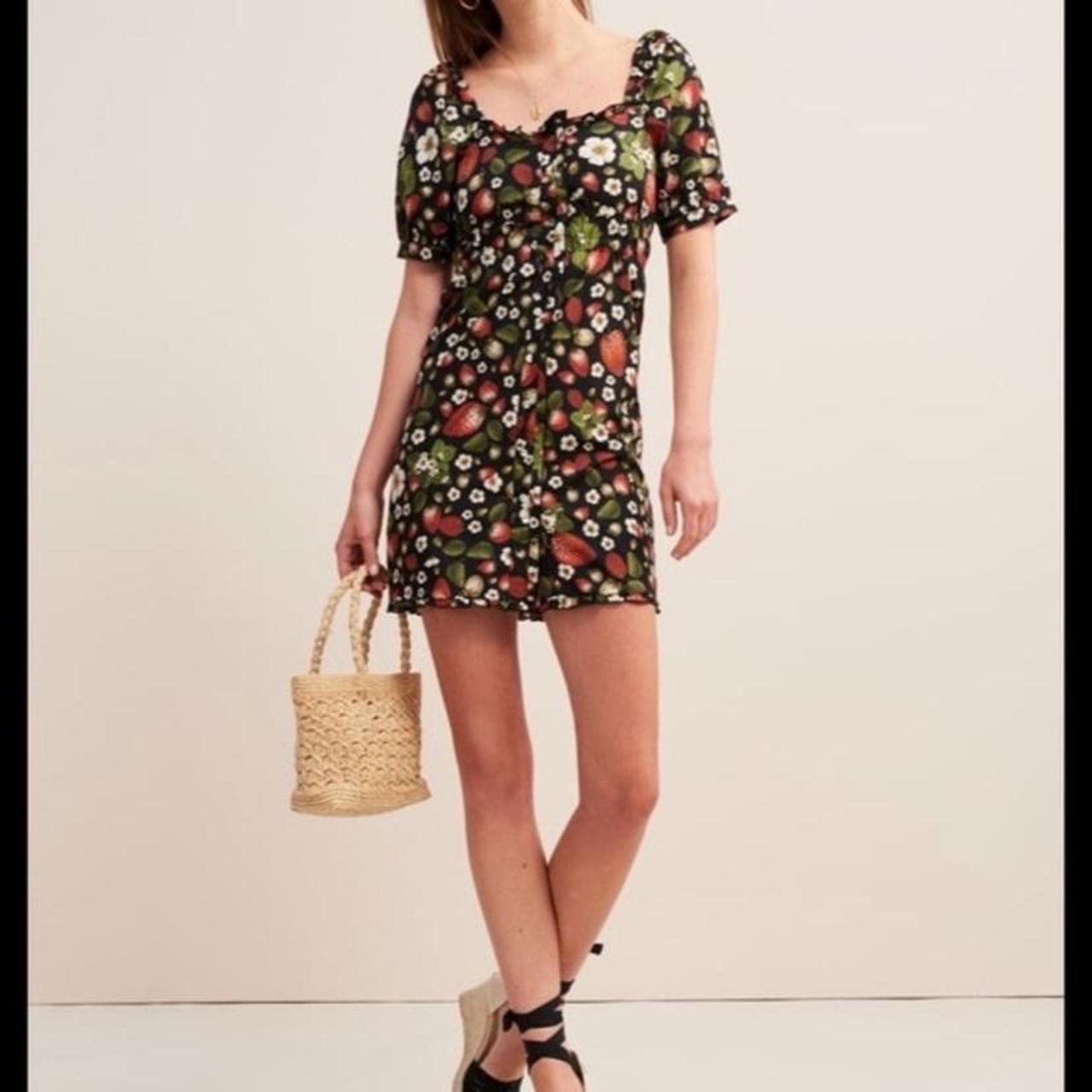 ワンピース rosyluce CUTTING DRESS & STRAWBERRY TOTE ワンピース rosyluce CUTTING DRESS & STRAWBERRY TOTE rosyluce