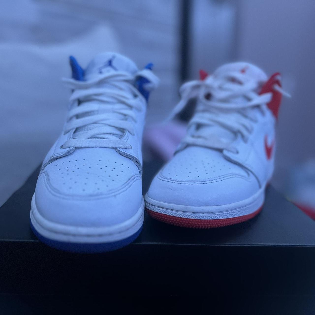one red one blue jordan 1