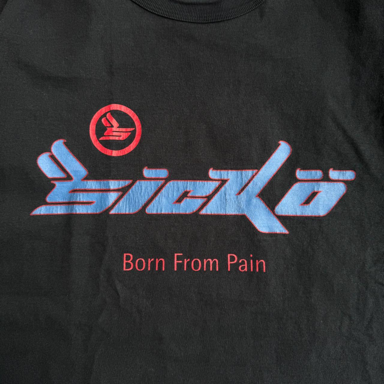 Sickö 'Born from Pain' Black Tee Fews cracks on the | Depop Sickö 'Born from Pain' Black Tee Fews cracks on the | Depop
