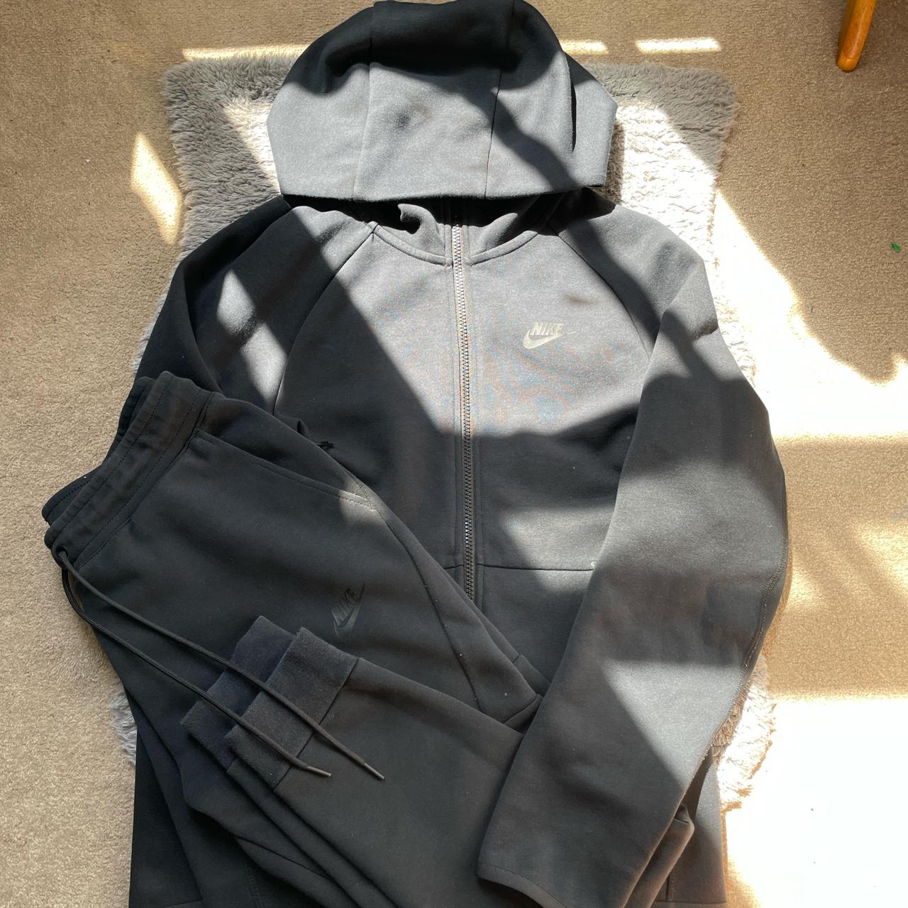 Black old season Nike Tech Top(XS) Trousers(S) Very... - Depop