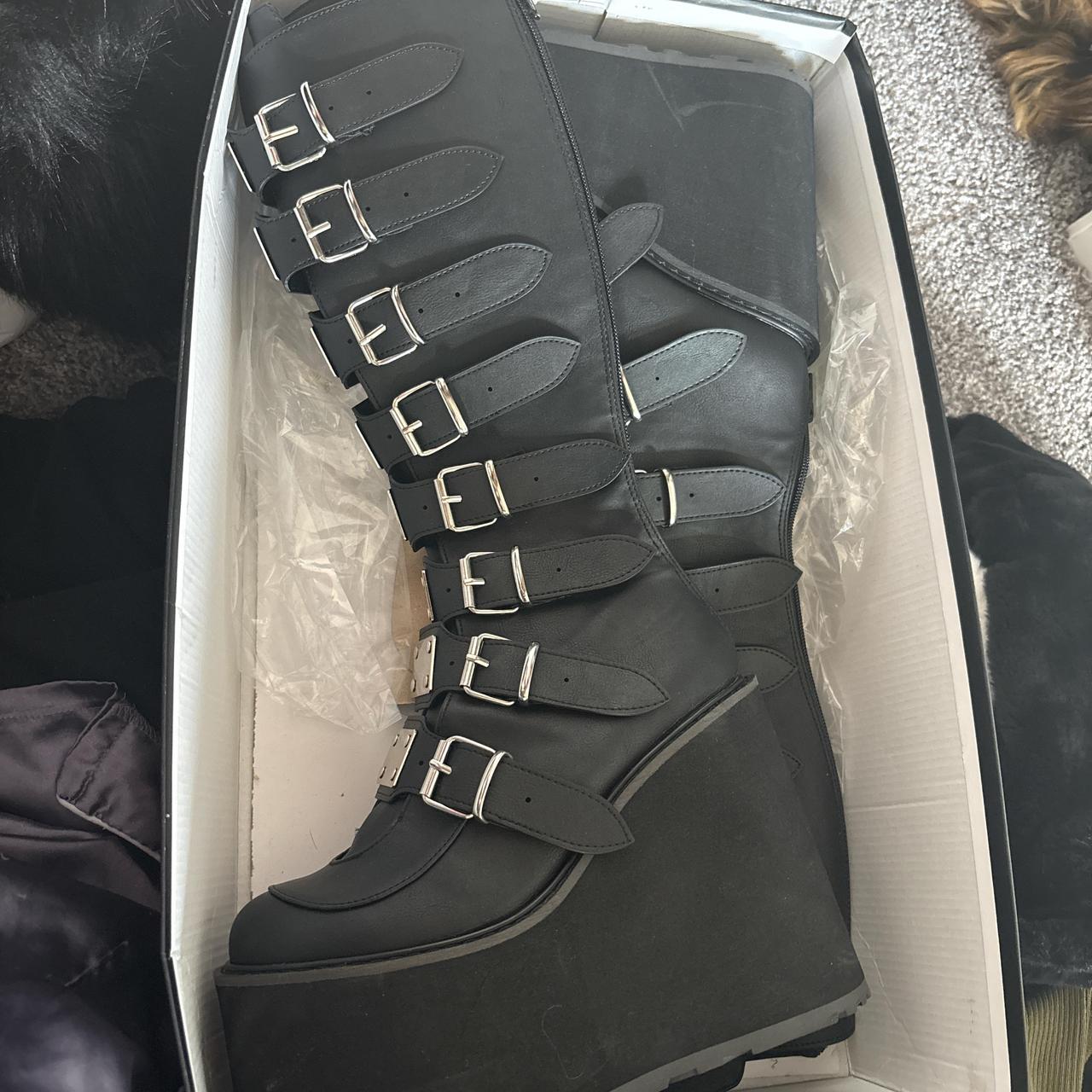 Demonia Women's Knee high Boots - Black - US 9 – … - image 3