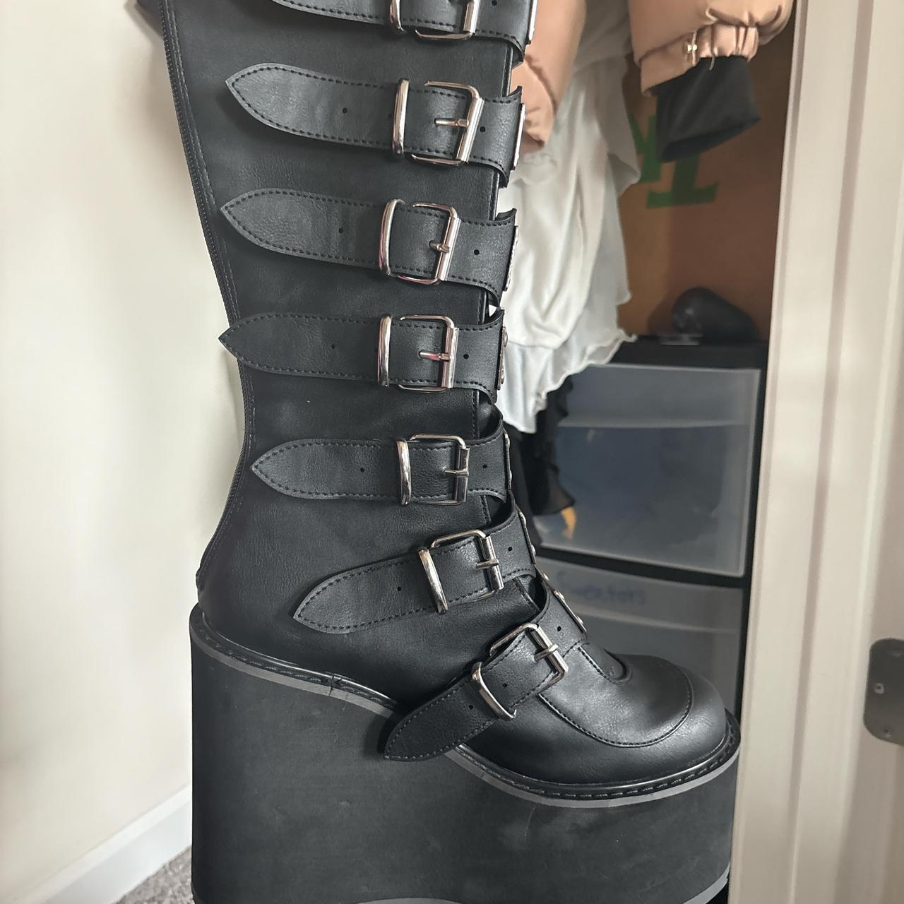 Demonia Women's Knee high Boots - Black - US 9 – … - image 1