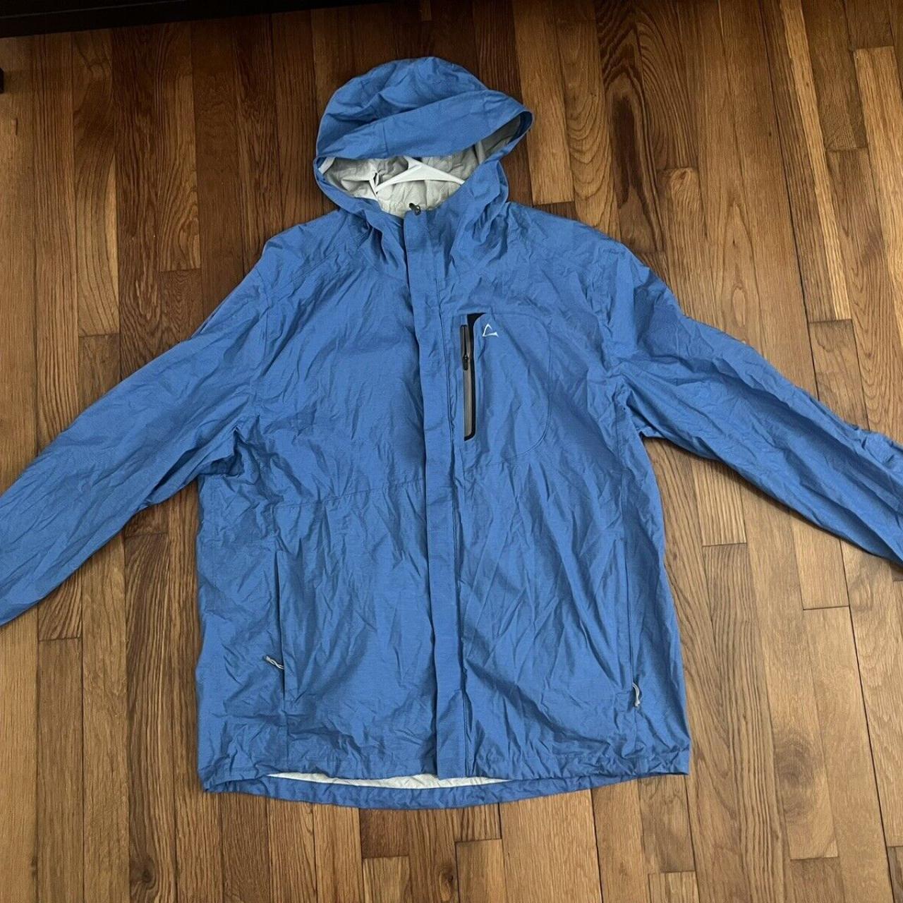 Paradox Waterproof Rain Jacket Hood Full Zip Blue... Depop