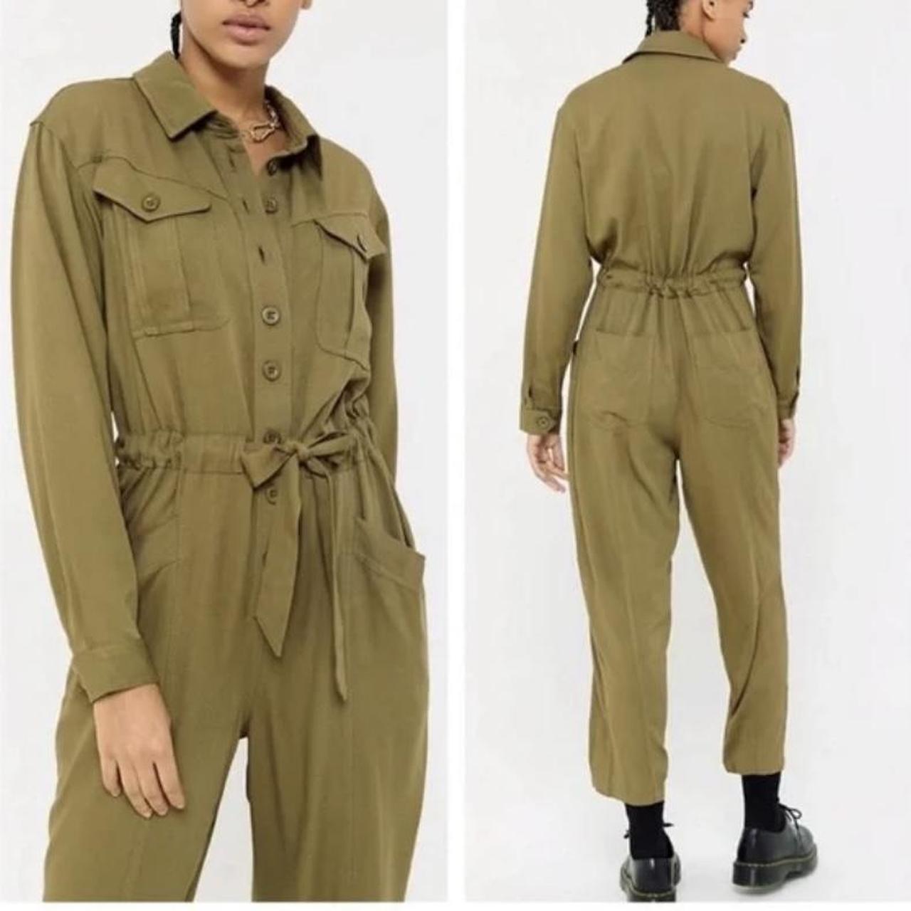 NWT Urban Outfitters BDG Olive Green Jumpsuit. Size. Depop