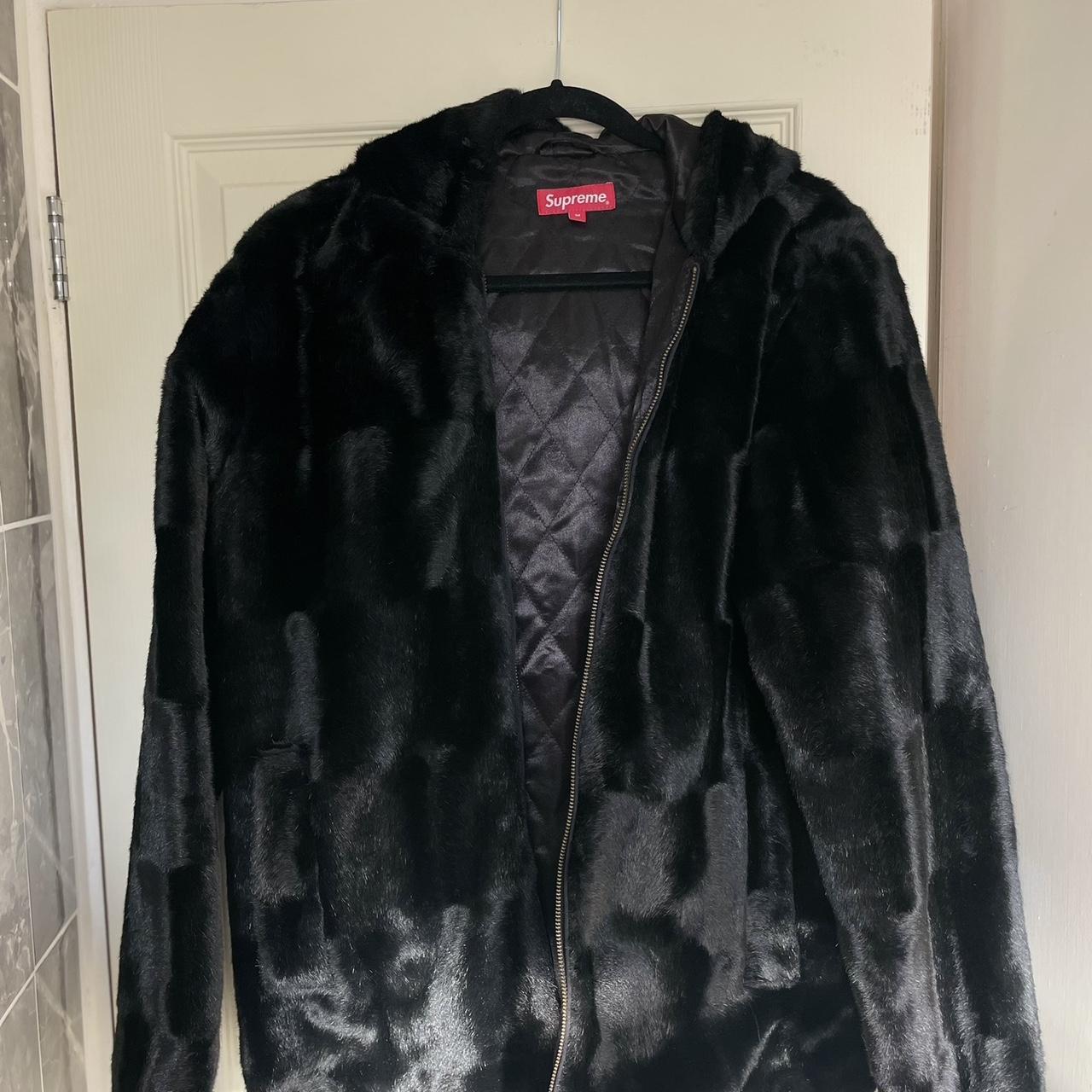 Supreme Faux Fur factory Hooded Zip Jacket