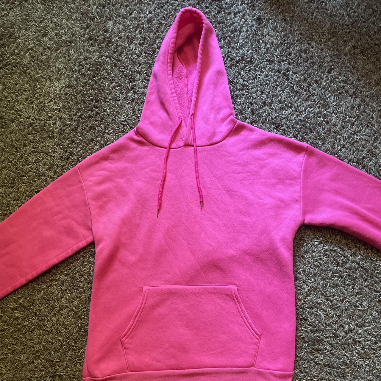Hot pink hoodie perfect for a pop of color! Depop