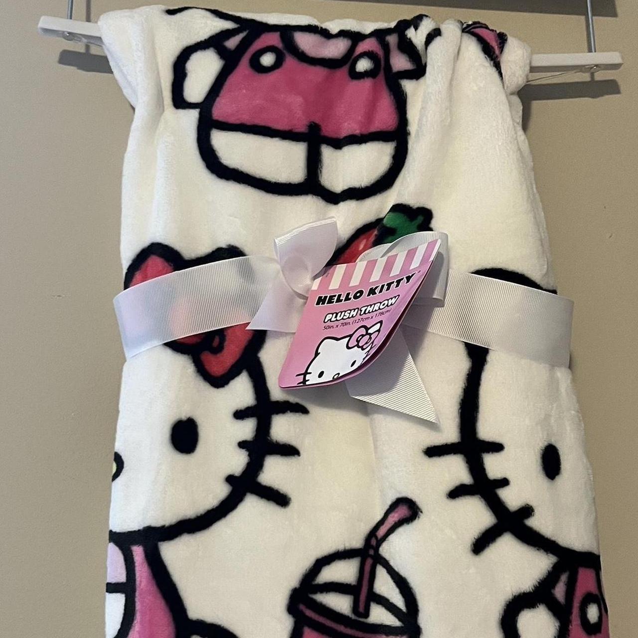 Hello Kitty Strawberry outlet Milkshake throw blanket