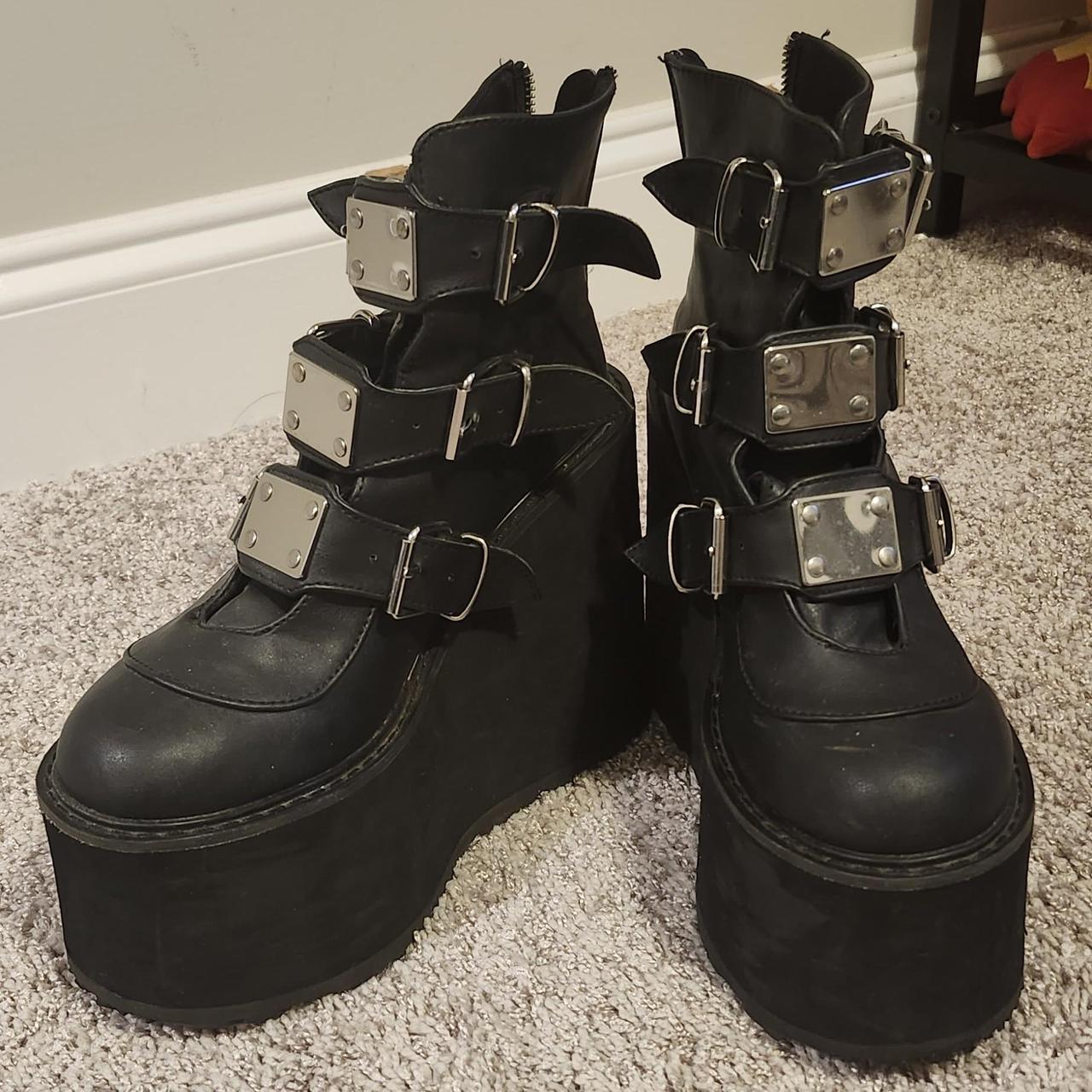 demonia white platforms