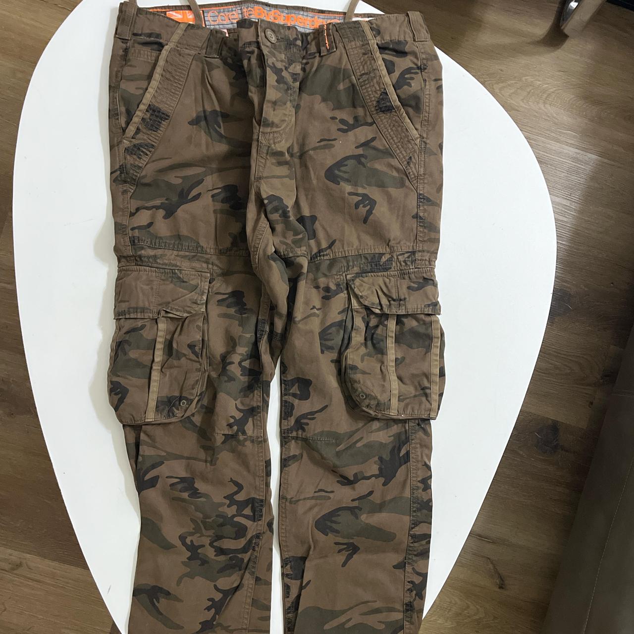 corelite by superdry camo cargo pants in Depop