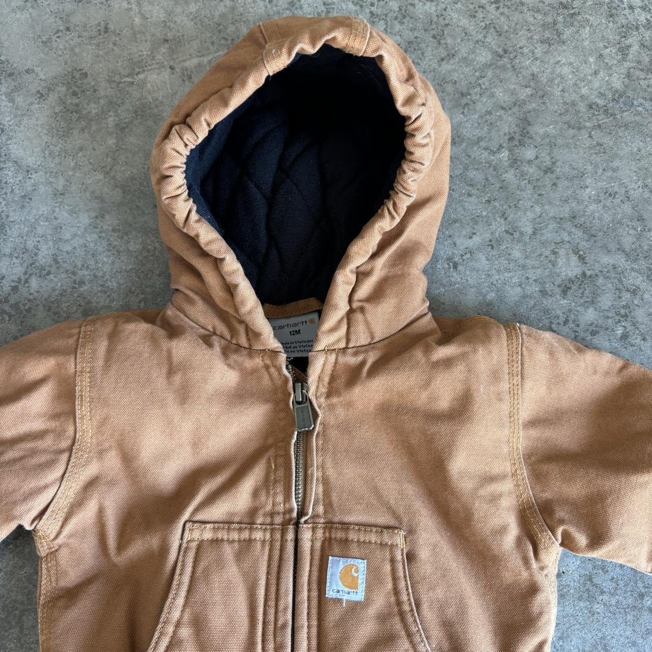 Baby carhartt jacket good shops size 12 months ran