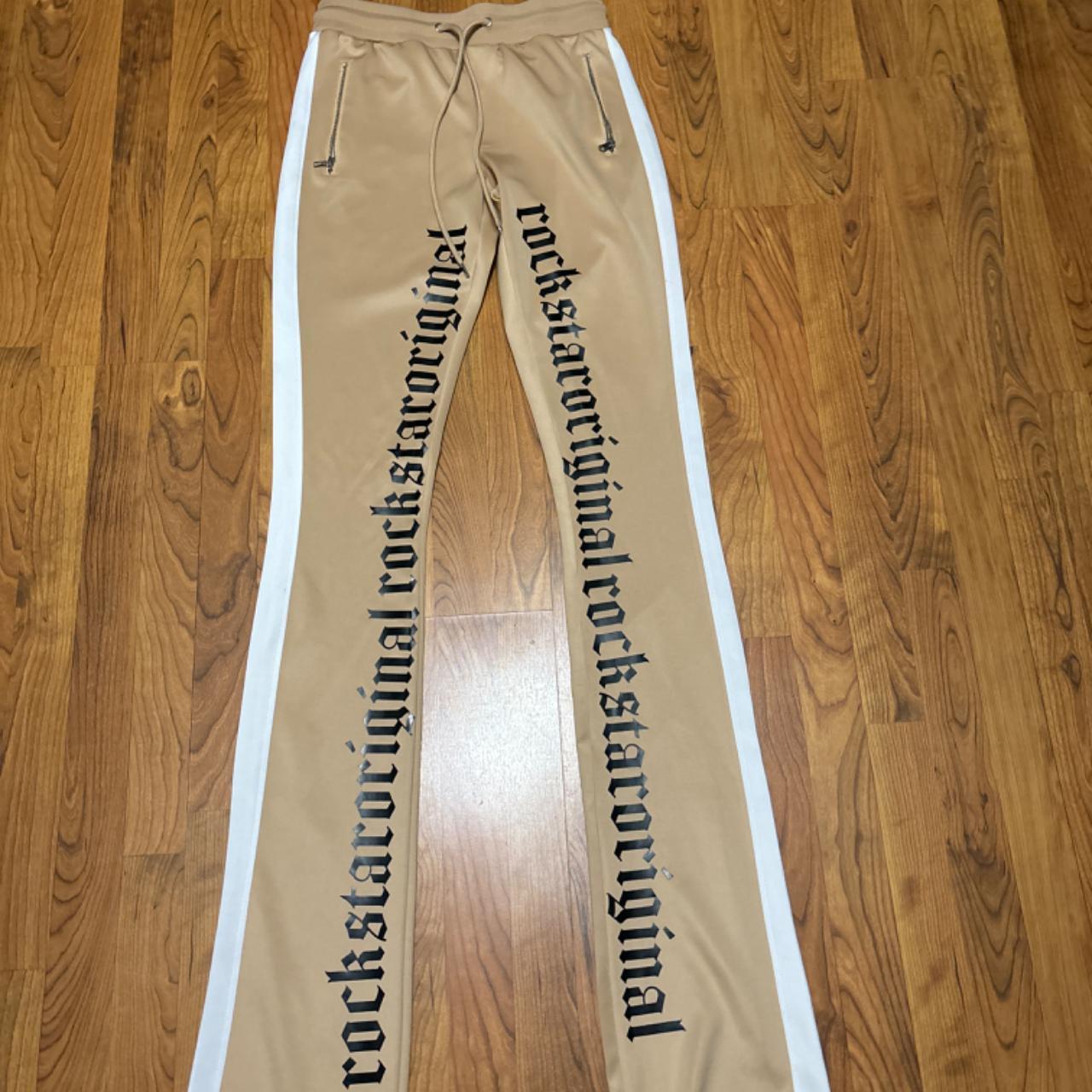 Tan stacked sweats sale