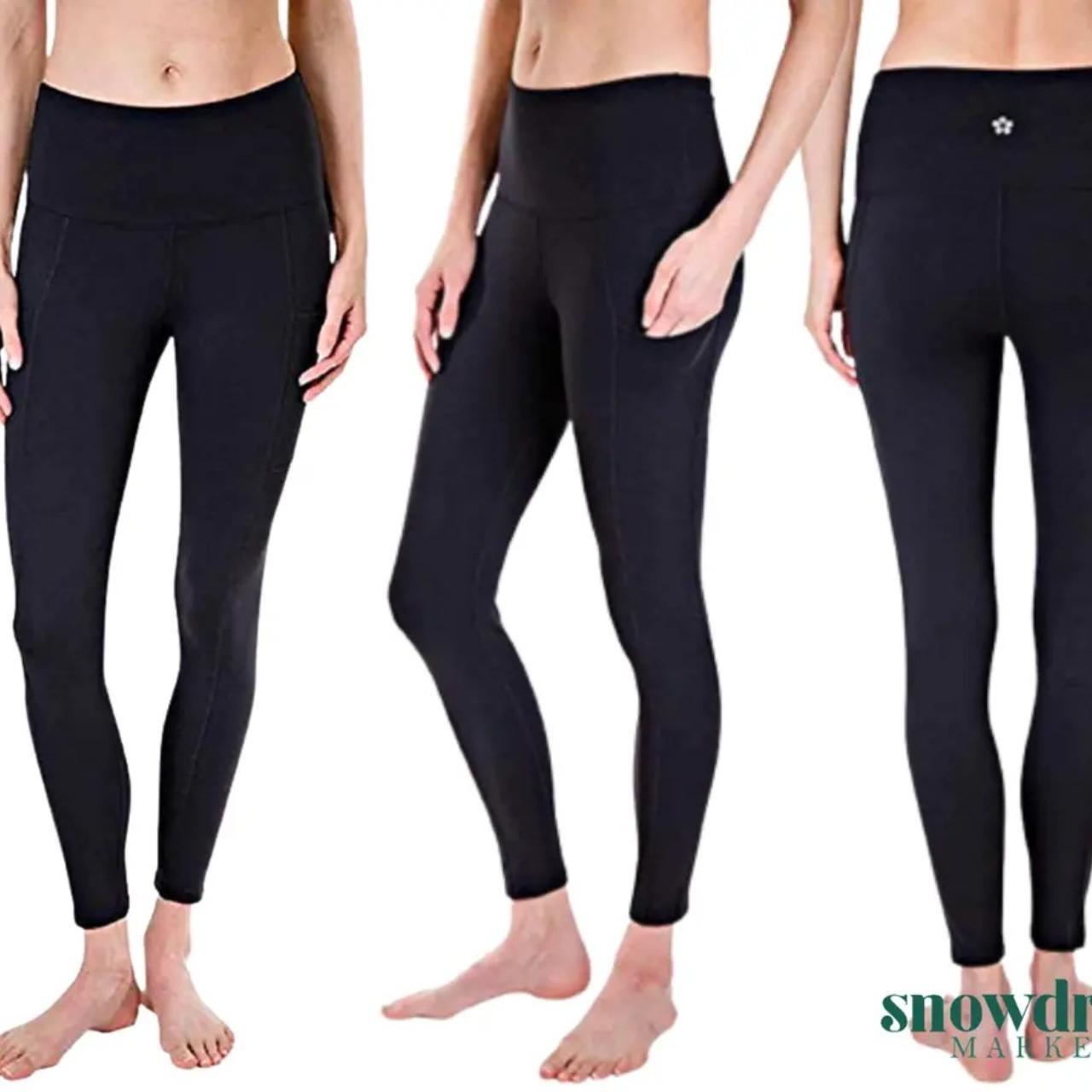 Tuff Athletics Black HighWaisted Leggings with Pockets Depop