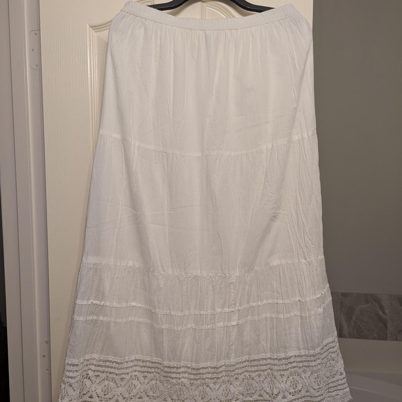 Women's Skirt - White - M – Studio West white max… - image 2