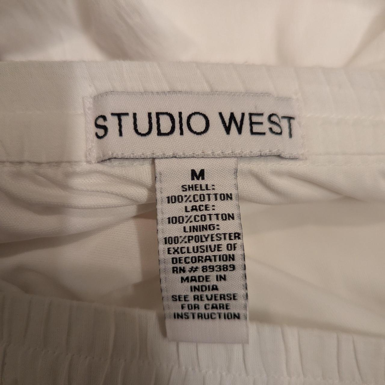 Women's Skirt - White - M – Studio West white max… - image 3
