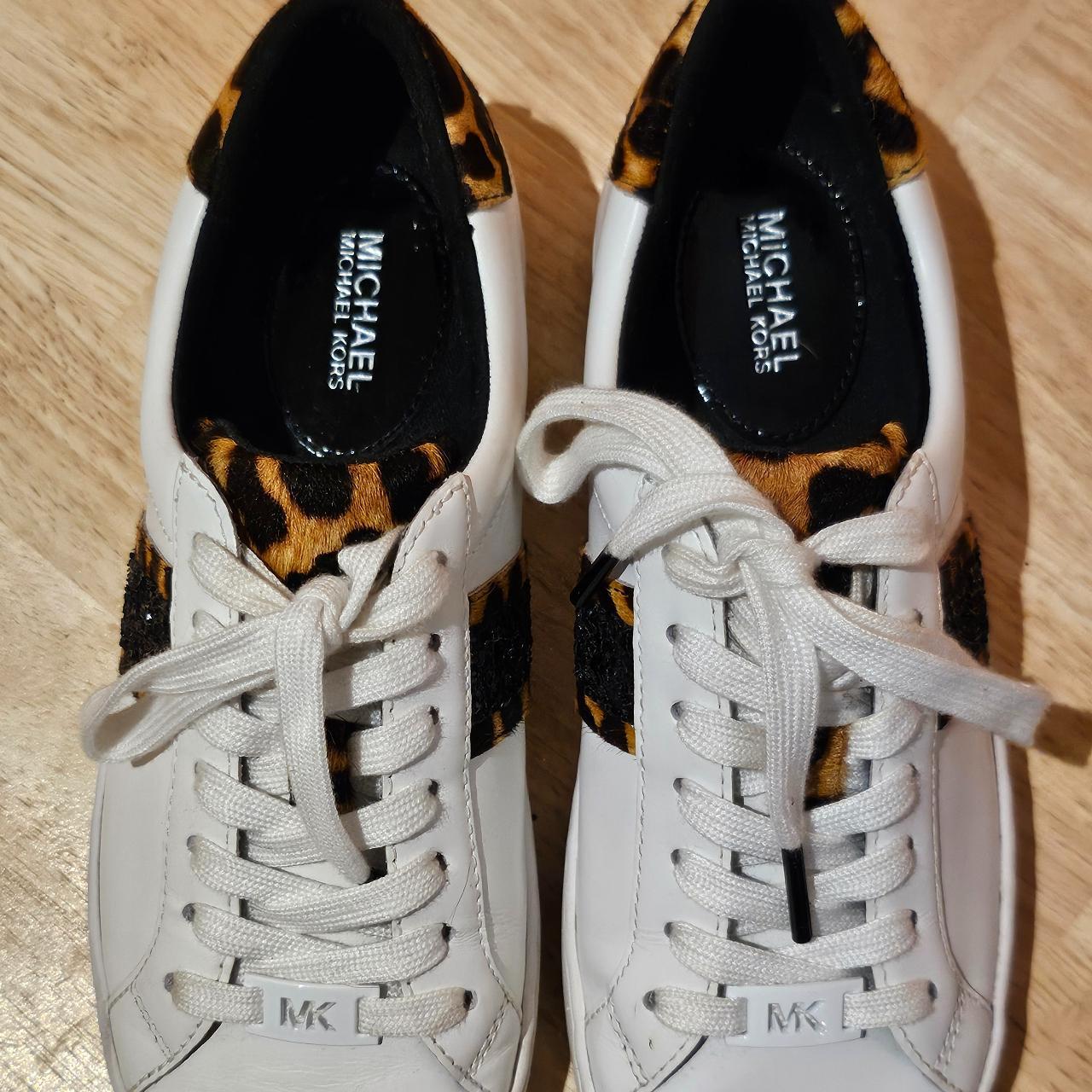 michael kors irving leopard sneakers