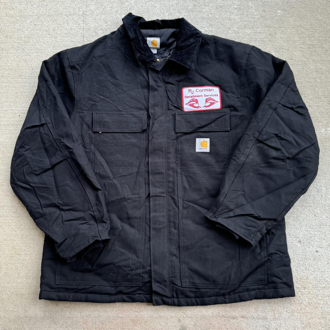 Black jacket with red patch deals