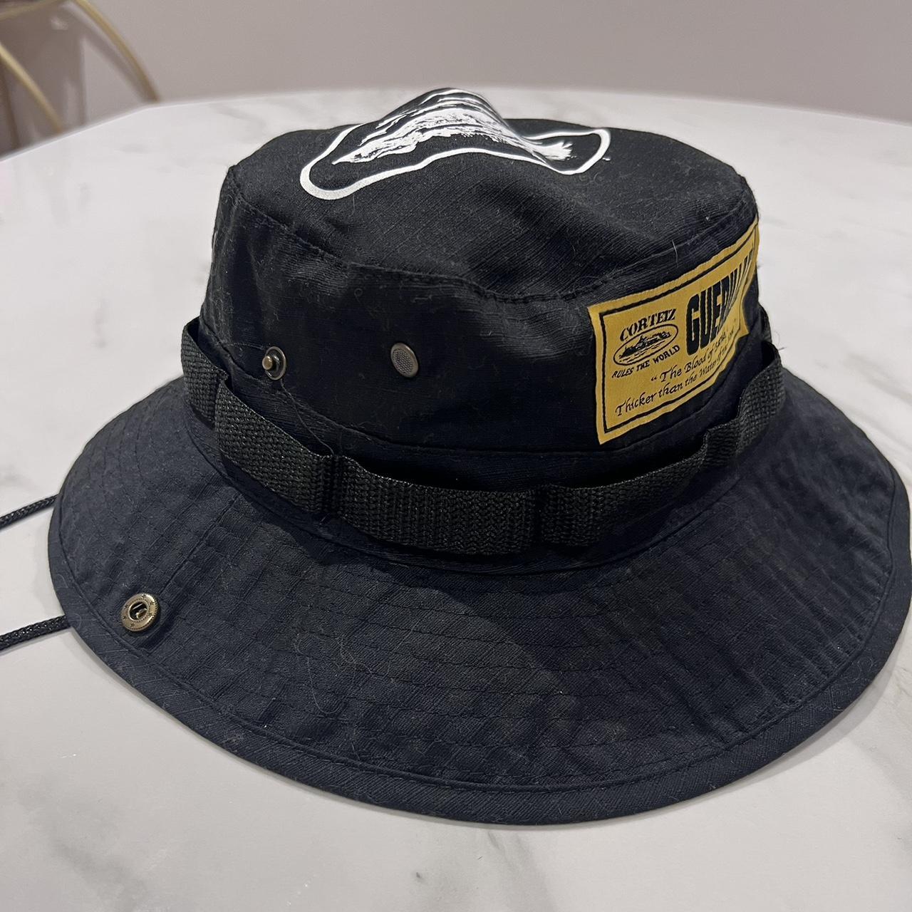 Corteiz Men's Black Hat | Depop