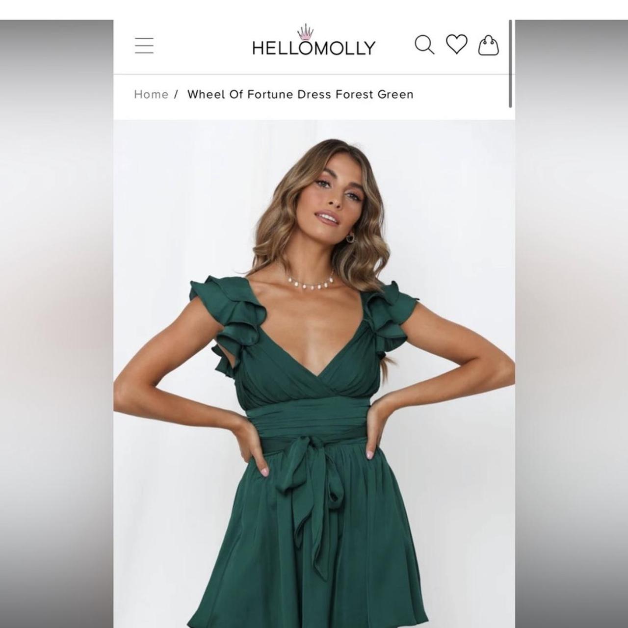 Emerald Green Hello Molly dressworn once Depop