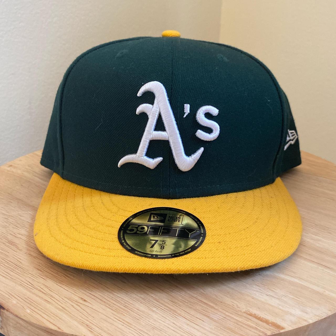 New Era Men's Caps - Yellow/Green – Oakland Athletics Fitted *Worn less than 5 …