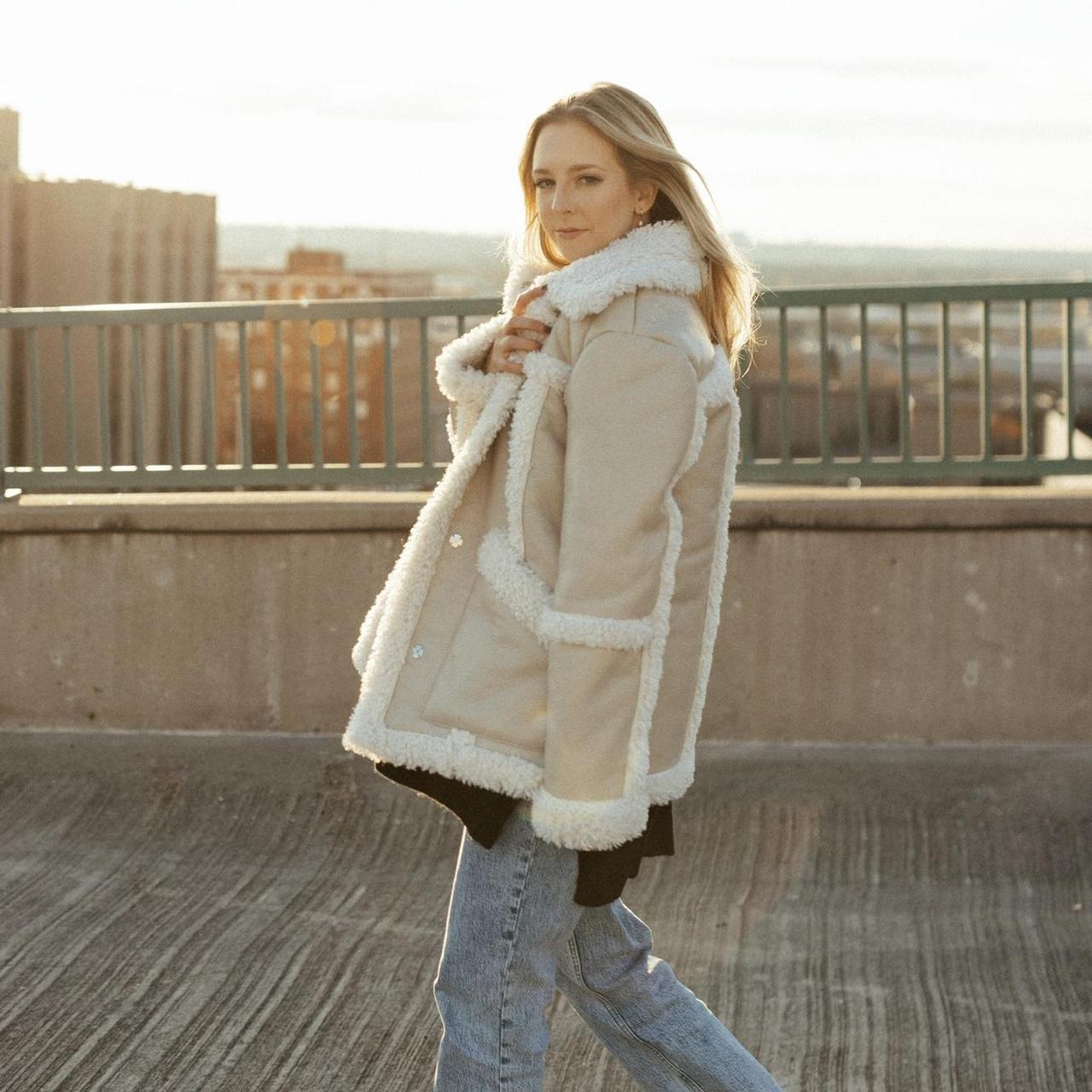 Urban Outfitters Faux leather Sherpa jacket—