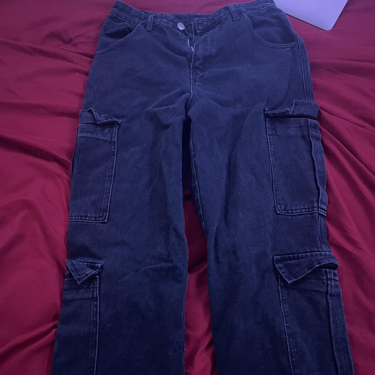 Black Cargo Pants Depop Floral Wall Hanging Diy Metal Bucket