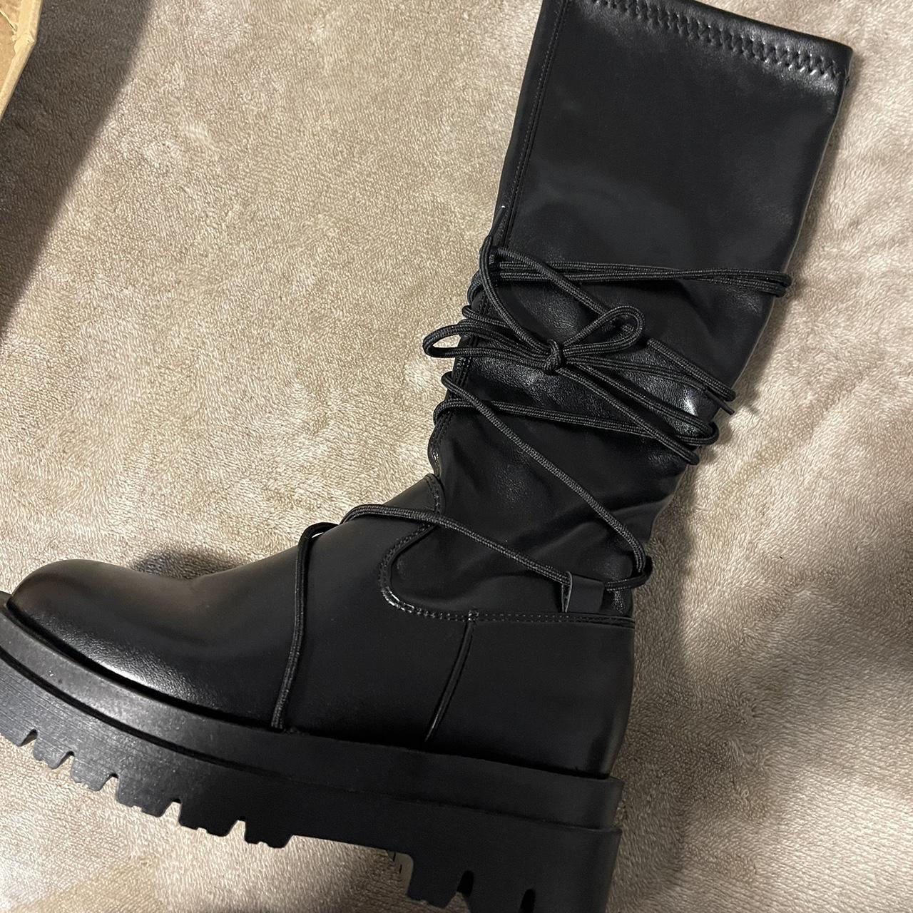 platform tie up shoes