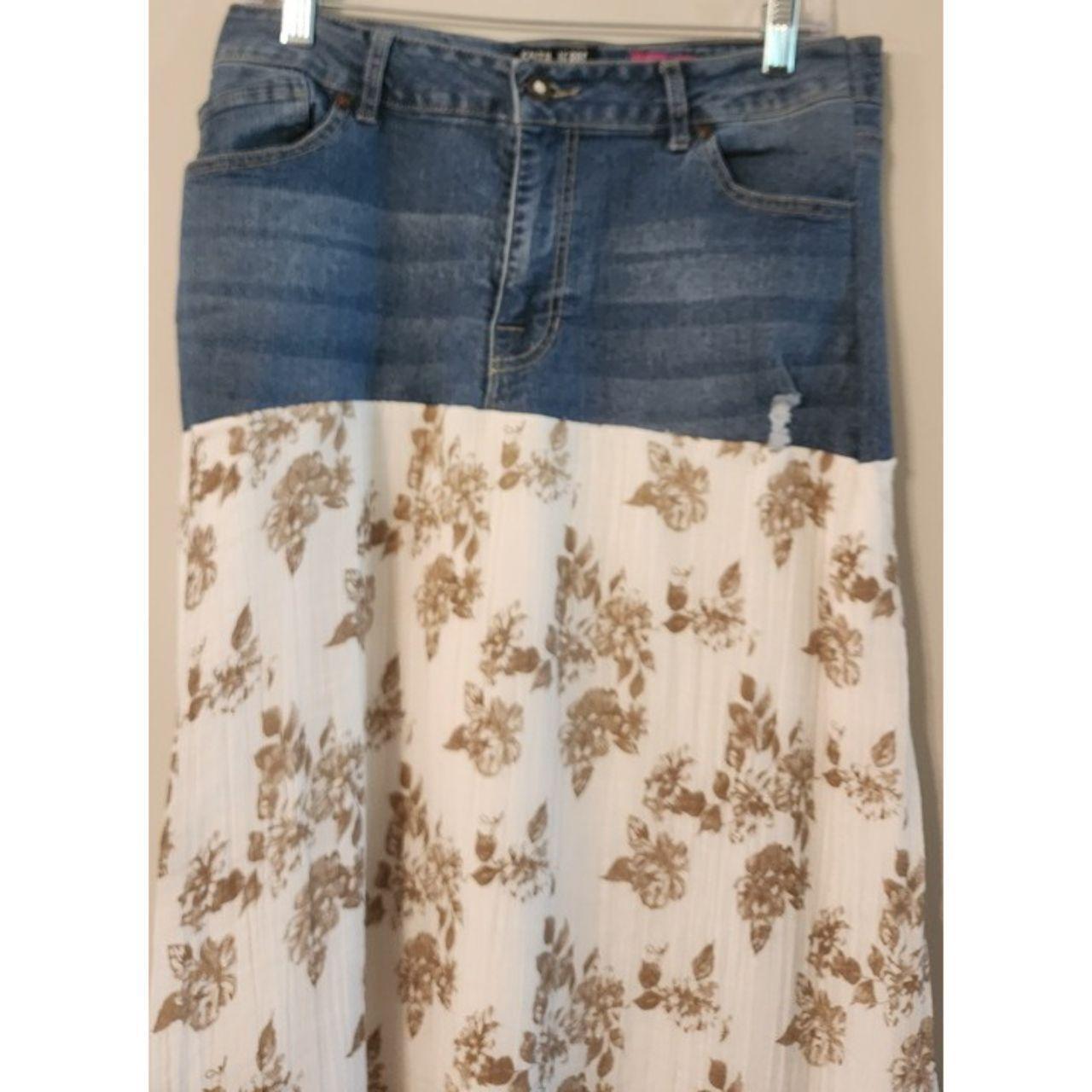 Source Unknown Women's Maxi Skirt - Multi/Cream -… - image 1