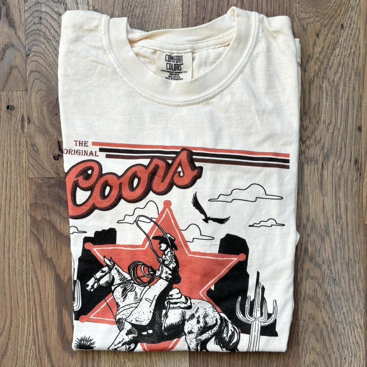 the original Coors cowboy Texas star graphic... - Depop