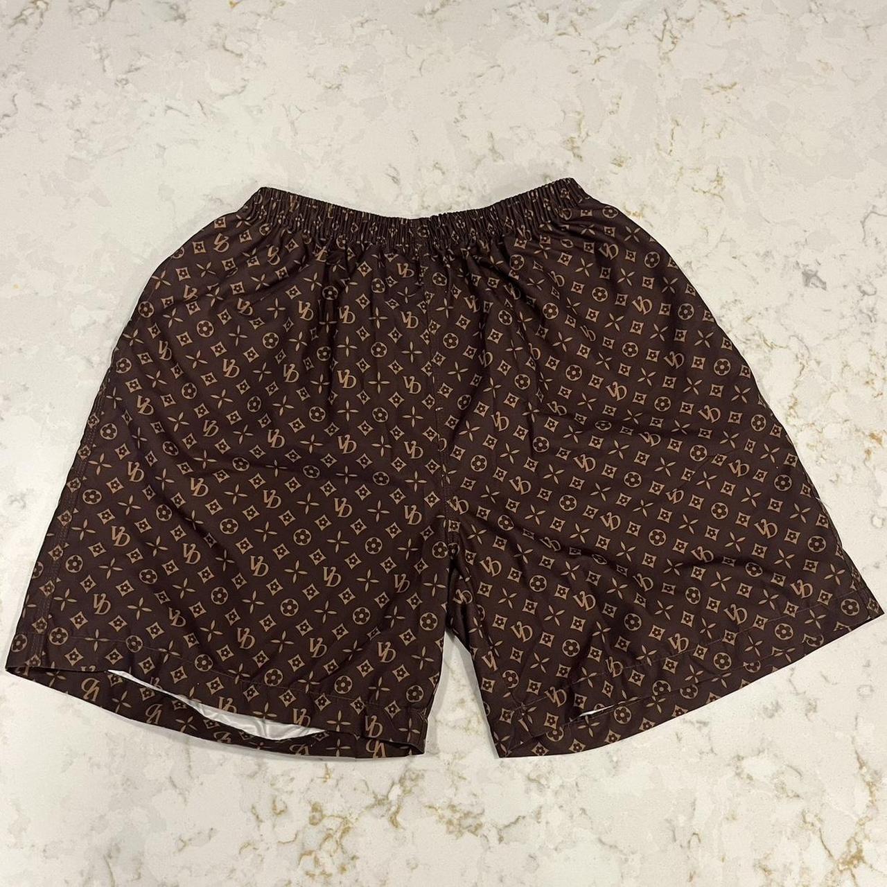 Lv Shorts Brown Louis Vuitton X NBA Basketball Letters Shorts