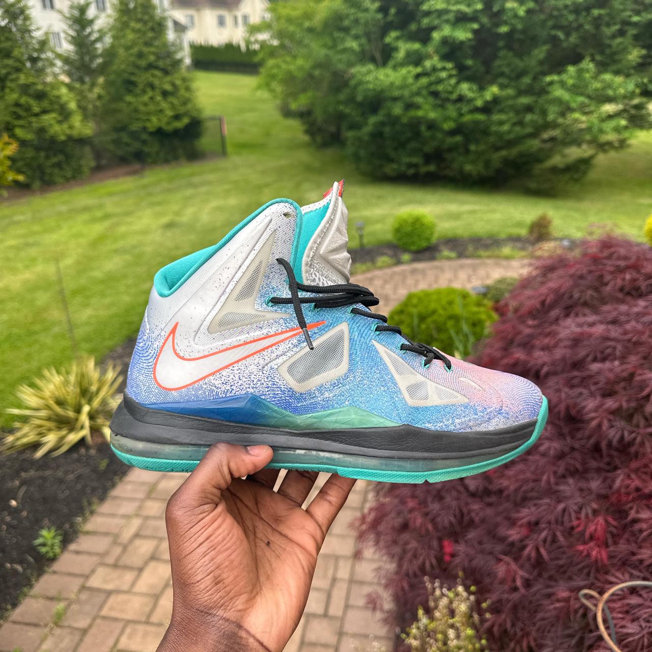 lebron 10 pure platinum size 12