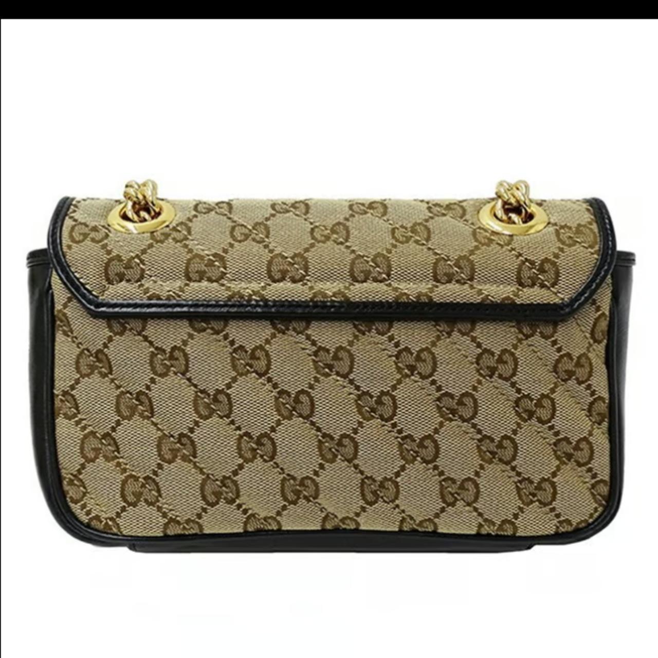 Gucci Gg Marmont Beige Canvas Shoulder Bag. Depop